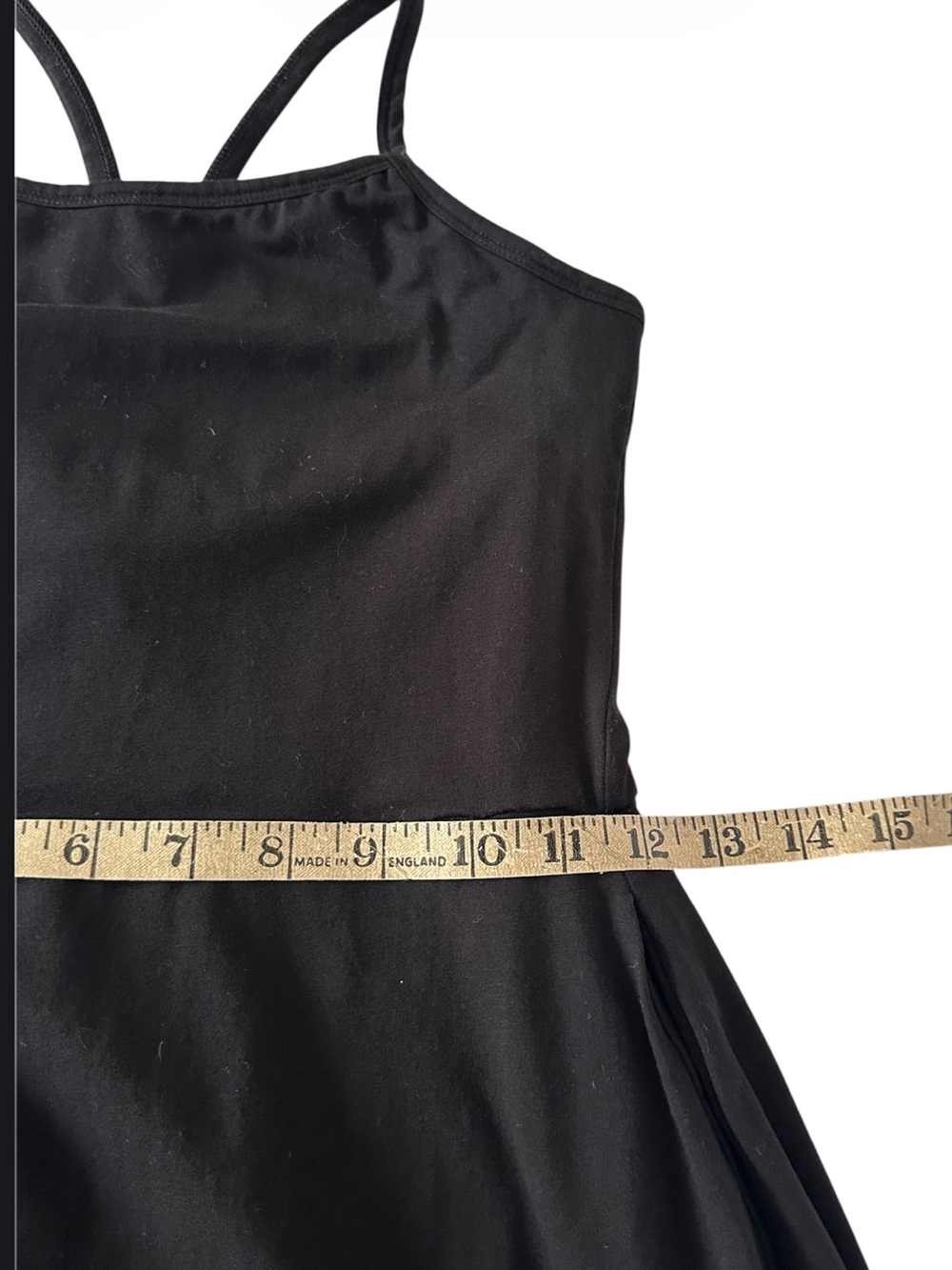 Pact Organic Cotton Midi Dress Black Racerback Pockets Fit And Flare Small - Picture 10 of 12